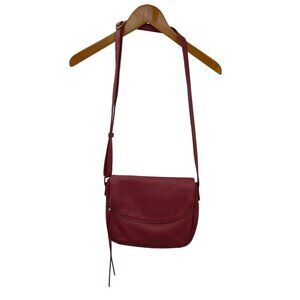Hobo Crossbody Bag Used Leather Dark Mauve Excellent Condition